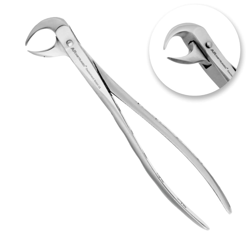 AR INSTRUMED Lower Molar Extracting Forceps, Cow Horn Jaw, Serrated, Hollow Python Grip, Fig 86C, 1/Pk - AR INSTRUMED Lower Molar Extracting Forcep Cow Horn Jaw Hollow Python Grip Fig 86C - Image 1