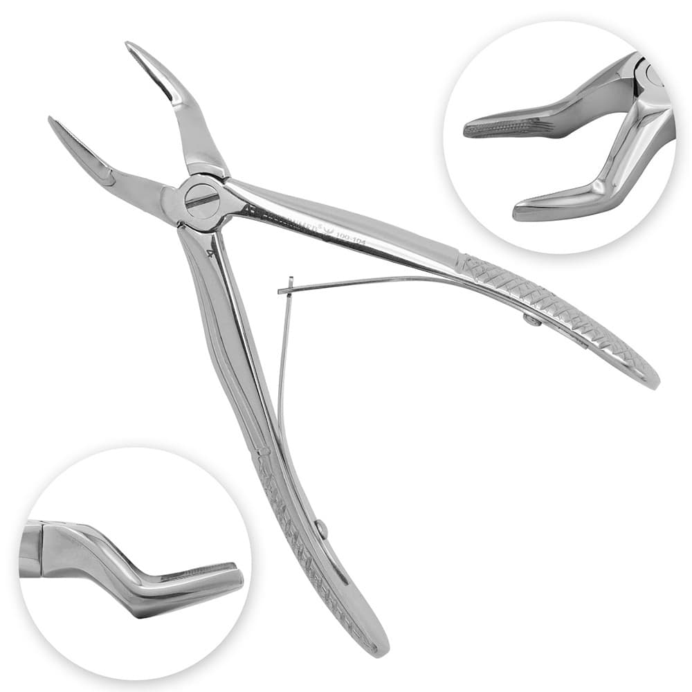 AR INSTRUMED Children's Upper Root Dental Extraction Forceps, German Stainless Steel, Ergonomic Non-Slip Handle, 1/Pk - AR INSTRUMED Children’s Dental Extraction forcep for Upper Roots , German stainless steel tooth forcep for professional dentist, Ergonomic Design & Non-Slip Handle, Comfortable for kids tooth Extraction - Image 1