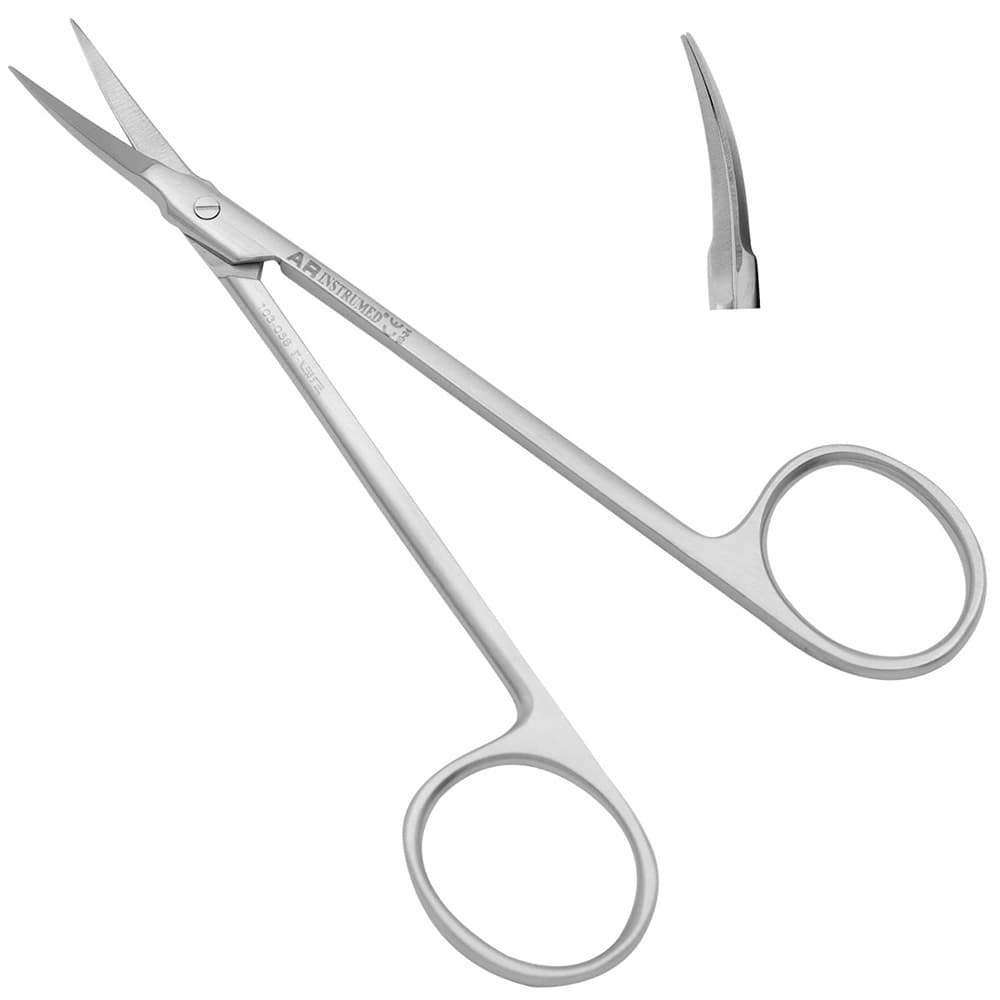 AR Instrumed Martin Curved Scissors, 4.5", Stainless Steel, Fine Point, Sharp Blades, 1/Pk - AR INSTRUMED Martin Curved Scissors 4.5" – Stainless Steel, Fine Point, Sharp Blades - Image 1