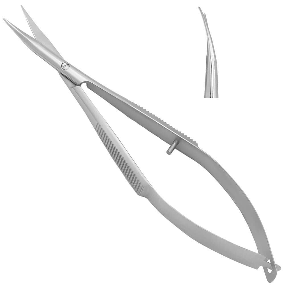 AR INSTRUMED Micro Westcott Curved Scissors 4.5" – Spring Handle, Fine Sharp Tip, 1/Pk - AR INSTRUMED Micro Westcott Curved Scissors 4.5" – Spring Handle, Fine Sharp Tip - Image 1