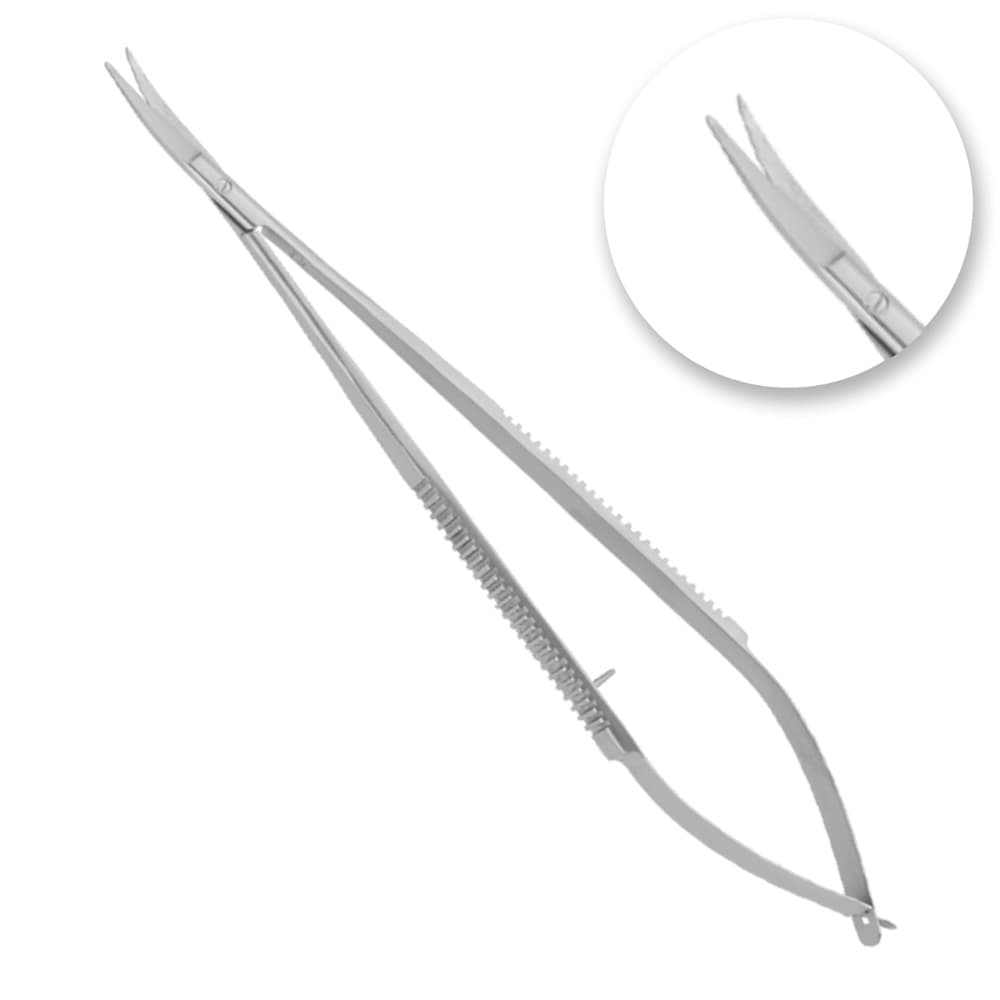 AR INSTRUMED Micro Castro Curved Scissors 6" – Spring Handle, Fine Tip, Extra Sharp Blades, 1/Pk - AR INSTRUMED Micro Castro Curved Scissors 6" – Spring Handle, Fine Tip, Extra Sharp Blades - Image 1