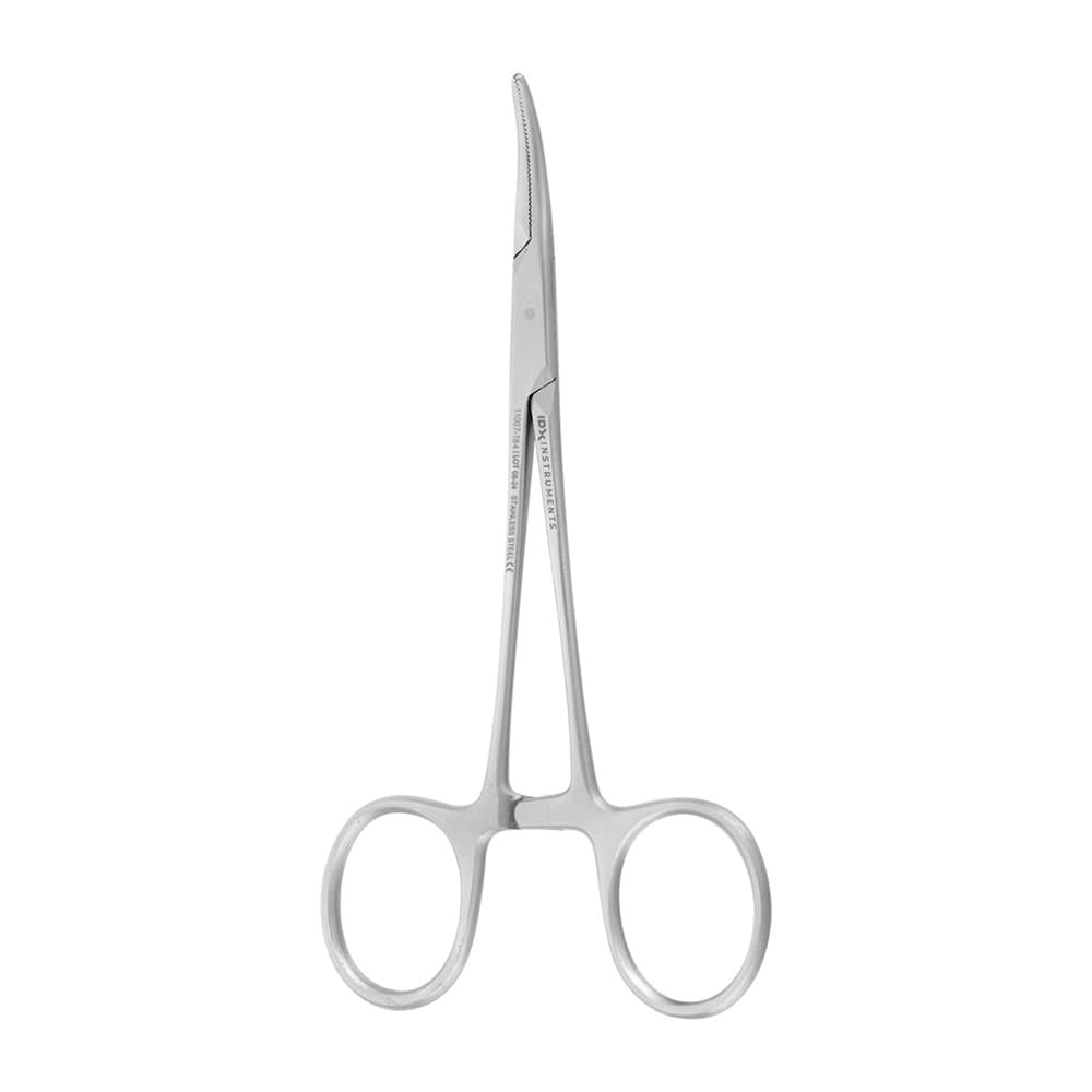 AR Instrumed Kelly Hemostat Forceps, Stainless Steel, Curved, Serrated, 4.7", 3-Position Lock, 1/Pk - AR INSTRUMED Kelly Hemostats Forcep, stainless steel Locking Tweezer Clamps 4.7 inches, Ring handle, 3 locking position, serrated jaws, curved Tip, Perfects Nurses, Fishing Forceps, Craft, Hobby - Image 1