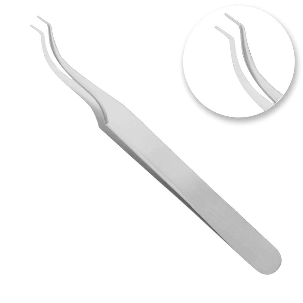 AR INSTRUMED Orthodontic Buccal Tube Holder Tweezer, Thin Curved Tip, Non-Slip Handle, 4.5in (12cm), 1/Pk - AR INSTRUMED Orthodontic Buccal Tube Holder Tweezer Thin Curved Tip Non Slip Handle 4.5in - Image 1