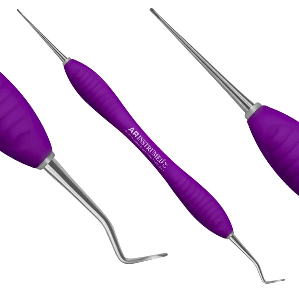 AR INSTRUMED Dental Ligature Director Scaler, Angled Double Tip, Silicone Handle, 6 inch, 1/Pk - AR INSTRUMED Dental Band Pusher Scaler Angled Double Tip Silicone Handle 6 inch - Image 1