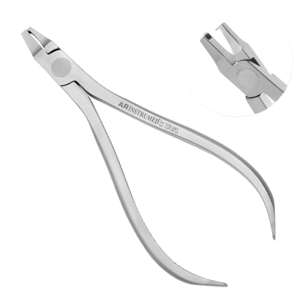 AR INSTRUMED Dental Horizontal Plier, Medical Grade Stainless Steel, Narrow Horizontal Tip, Non-Slip Handle, Lap Joint, 1/Pk - AR INSTRUMED Dental Horizontal Plier, Medical Grade Stainless Steel Ortho Retainer Clear Aligner INSTRUMEDnt, Narrow Horizontal tip, Non Slip Style Handle, Lap Joint Style Tool - Image 1