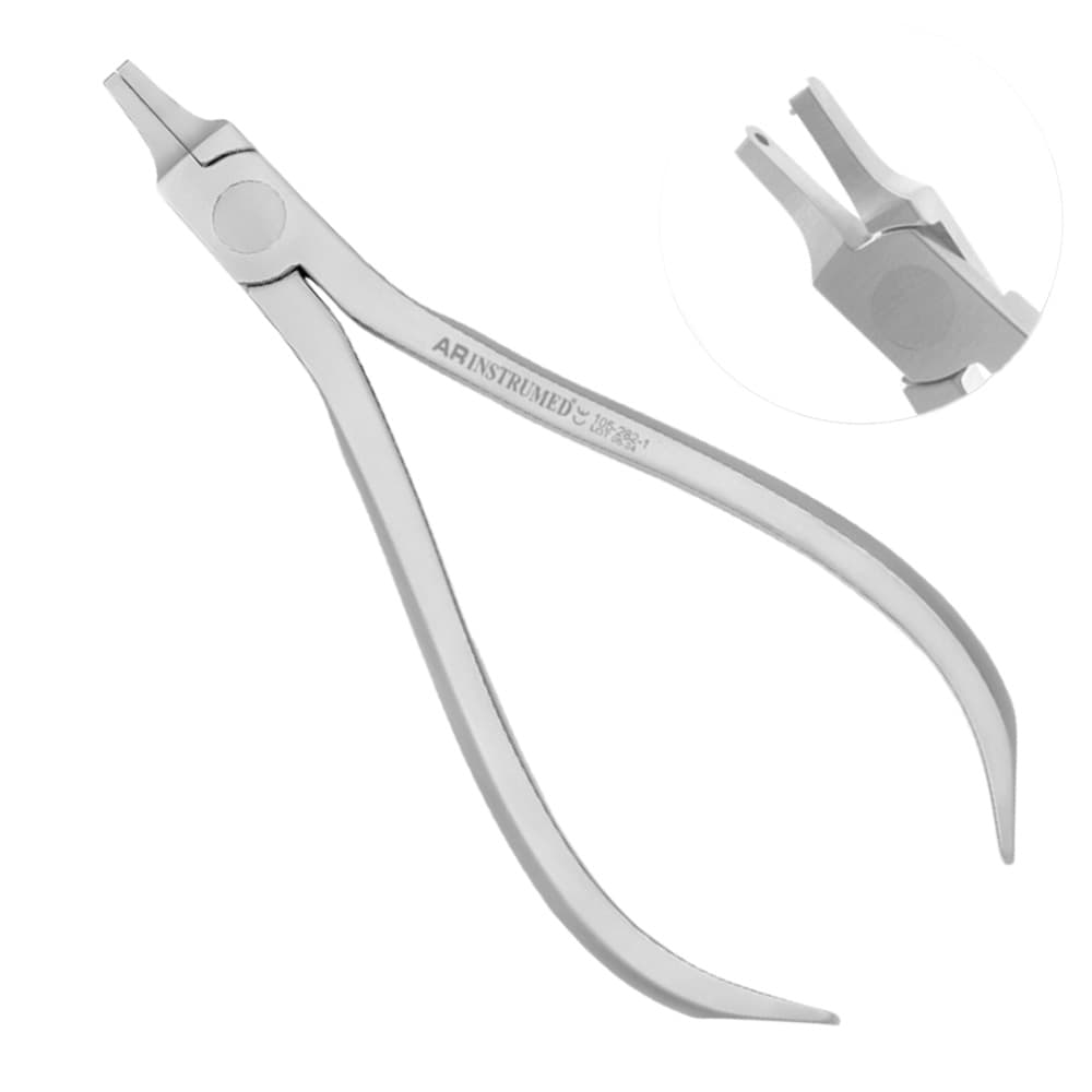 AR INSTRUMED Dental Mini Dot Dimple Plier, Medical Grade Stainless Steel, Narrow Vertical Tip, Non-Slip Handle, 1/Pk - AR INSTRUMED Dental Mini Dot Dimple Plier, Medical Grade Stainless Steel Ortho Retainer Clear Aligner Braces INSTRUMEDnt, Narrow Vertical Tip, Non Slip Style Handle - Image 1