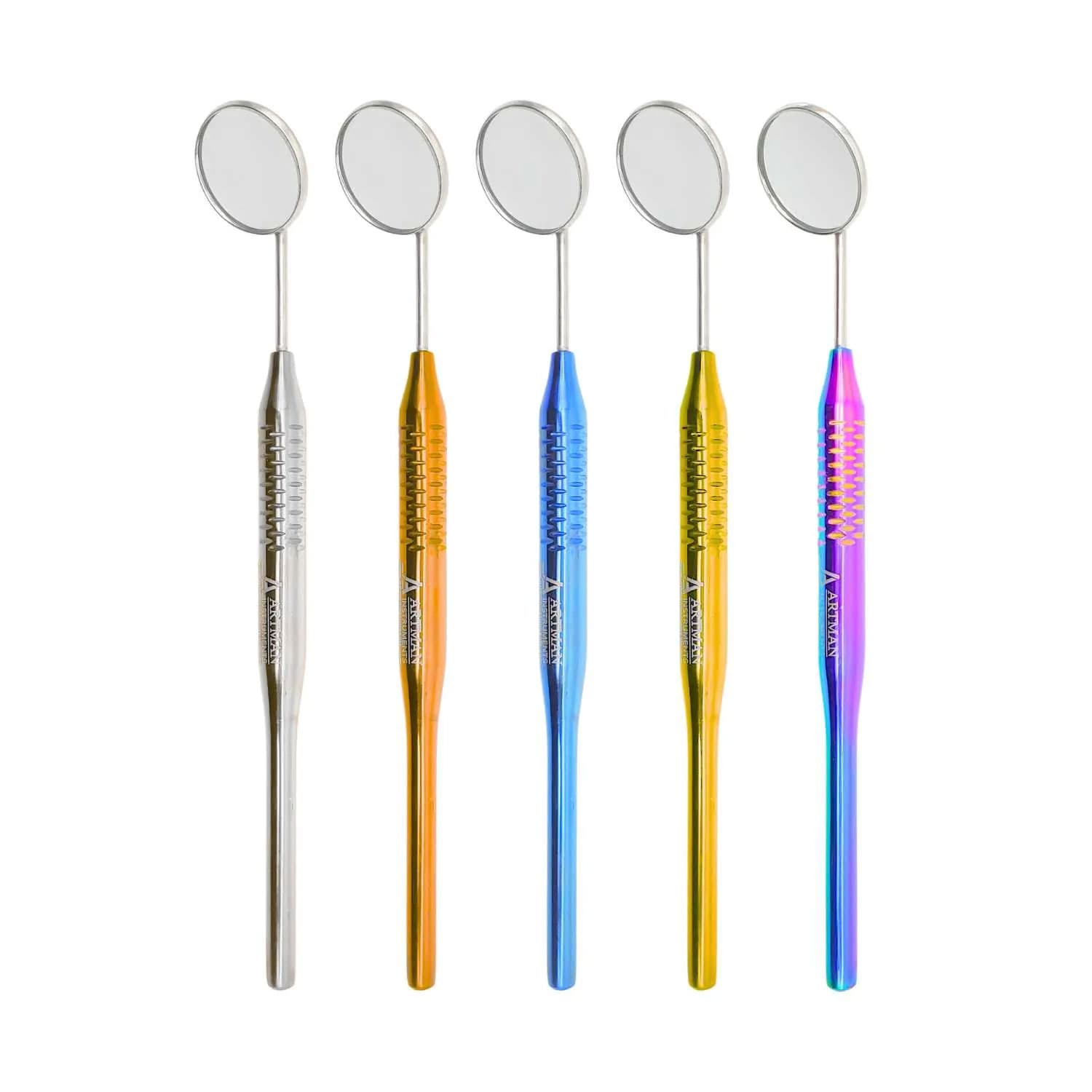 Artman Instruments Dental Mirrors, Assorted Colors, 5/Pk - Artman Instruments Dental Mirrors, Assorted Colors, 5/Pk - Image 1