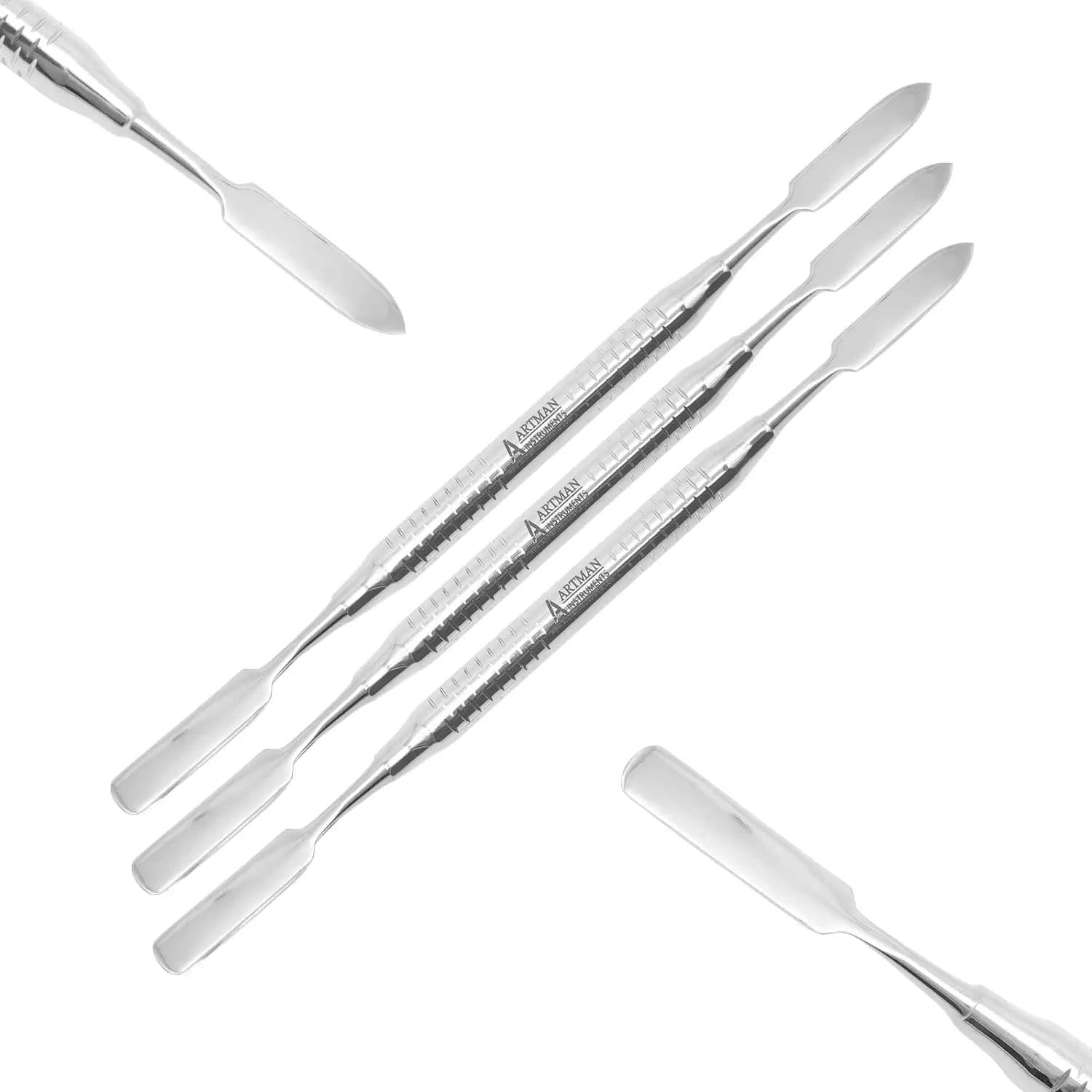 Artman Instruments Cement Mixing Spatula, Dual Ended, Chrome, 3/Pk - Artman Instruments Cement Mixing Spatula, Dual Ended, Chrome, 3/Pk - Image 1