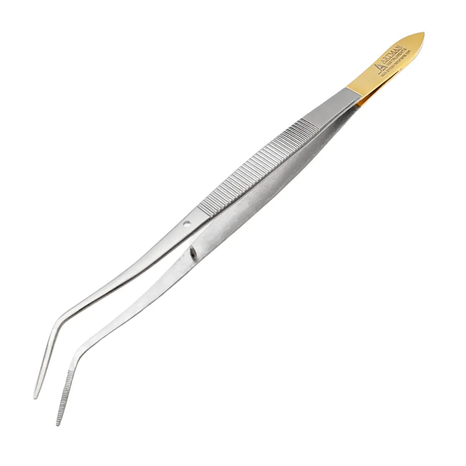 Artman Instruments Meriam College Angular Tweezers, Serrated Tip, 1/Pk - Artman Instruments Meriam College Angular Tweezers, Serrated Tip, 1/Pk - Image 1