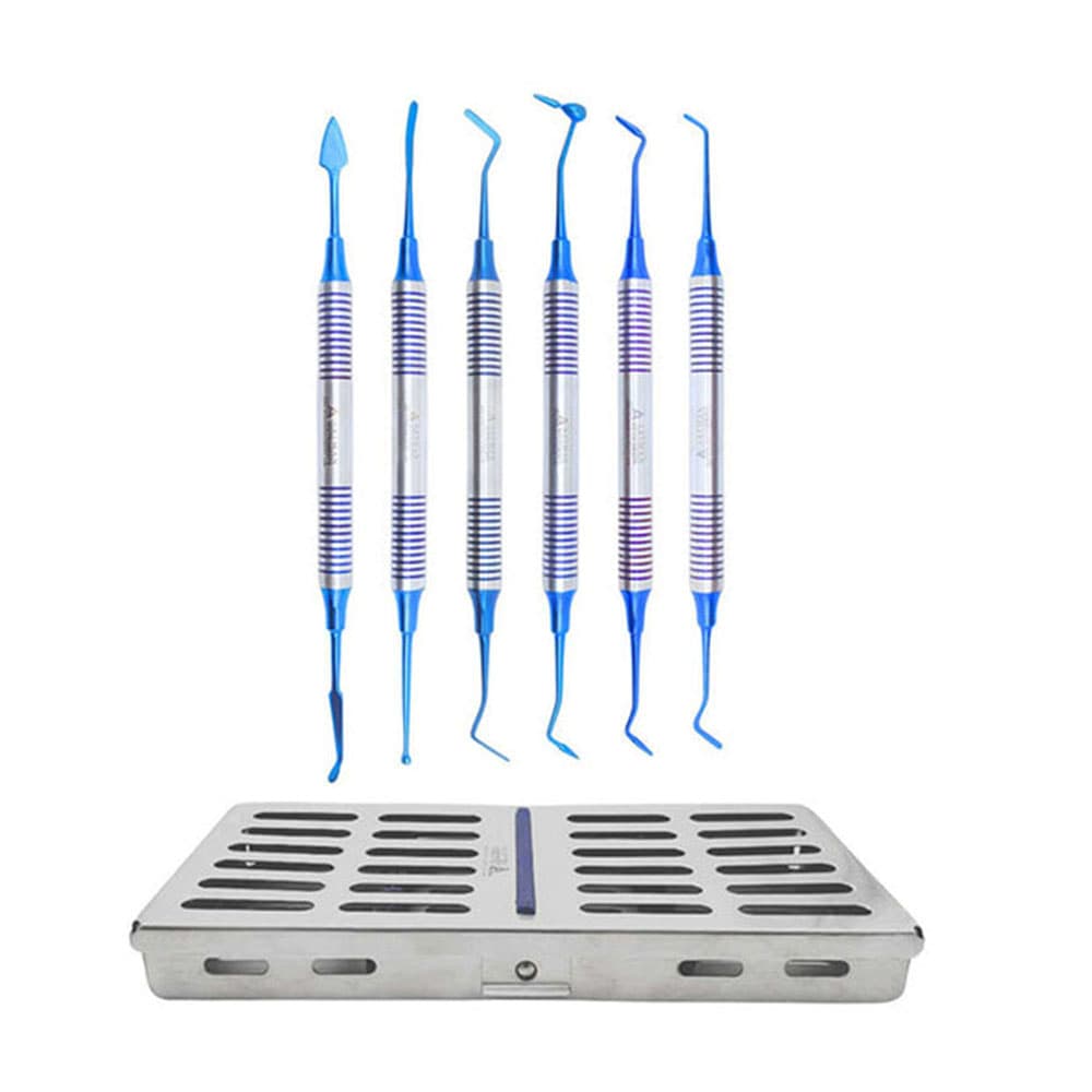 Artman Instruments Composite Non-Stick Filling Instruments Kit, 6-Piece with Cassette - Artman Instruments Composite Non-Stick Filling Instruments Kit. Includes: - Image 1