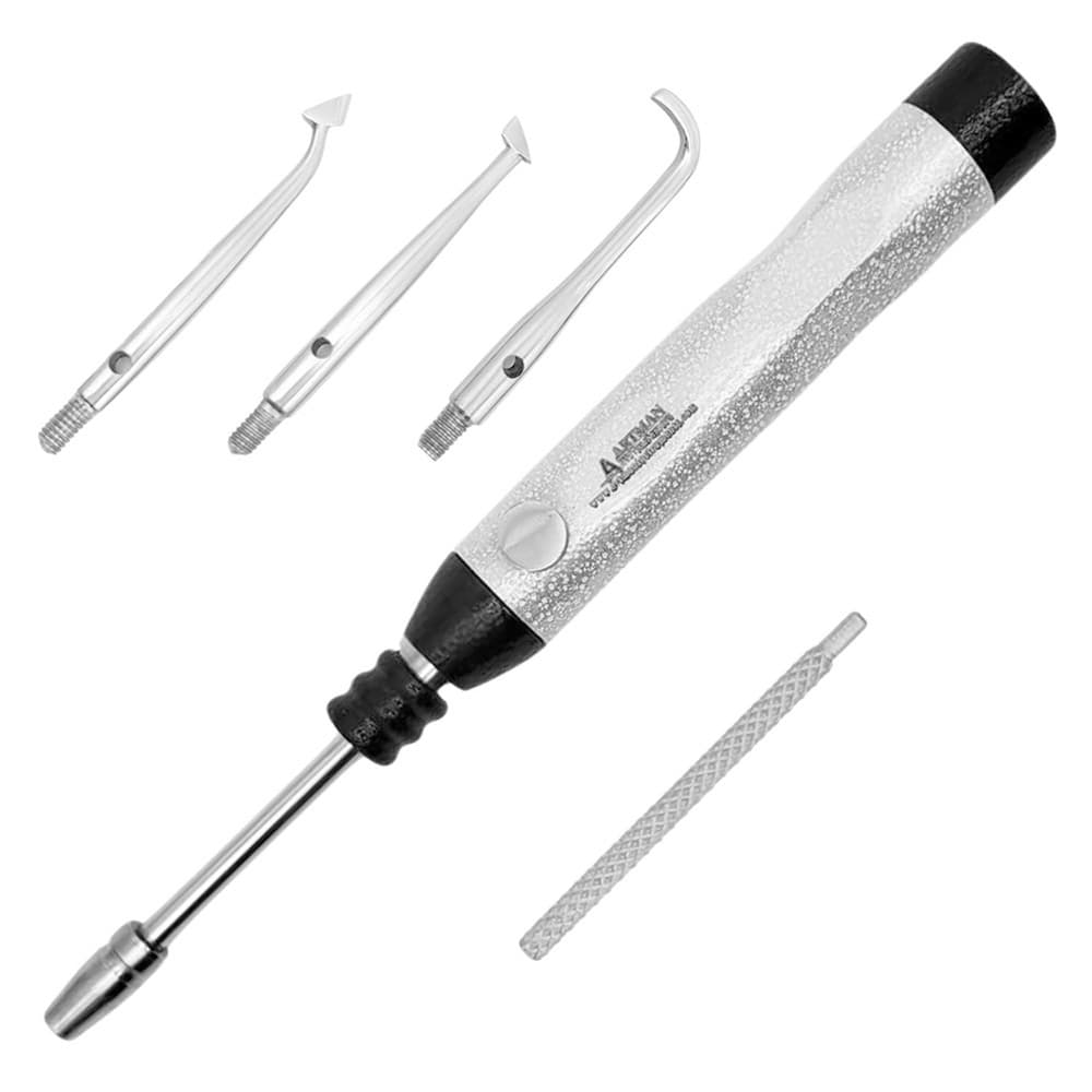 Artman Instruments Stainless Steel Dental Crown Remover Kit with 3 Interchangeable Attachments - Artman Instruments Stainless Steel Dental Crown Remover Kit. Includes: - Image 1