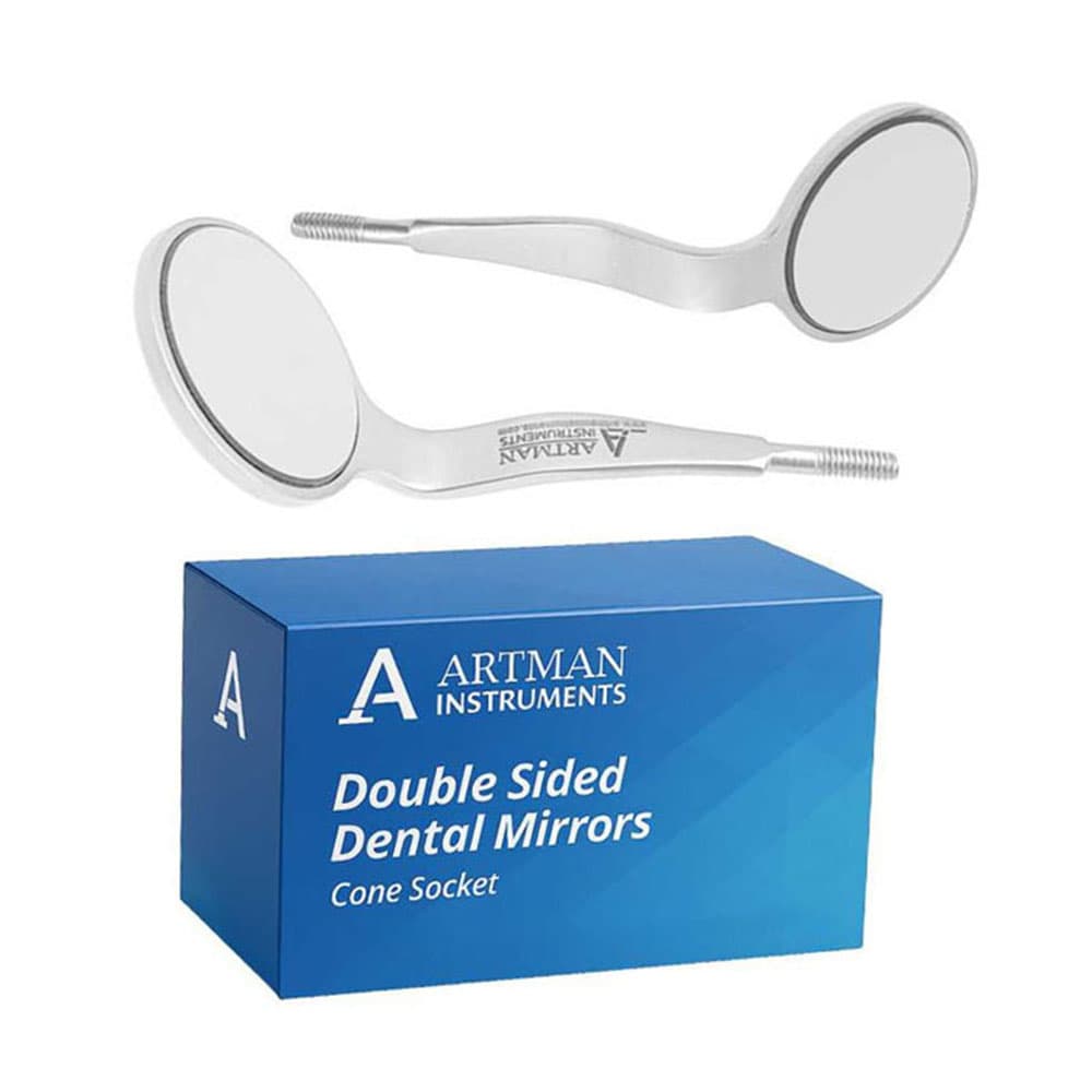 Artman Instruments Rhodium Double Sided Dental Examination Mouth Mirror, 7/Pk - Artman Instruments Rhodium Double Sided Dental Examination Mouth Mirror, 7/Pk - Image 1