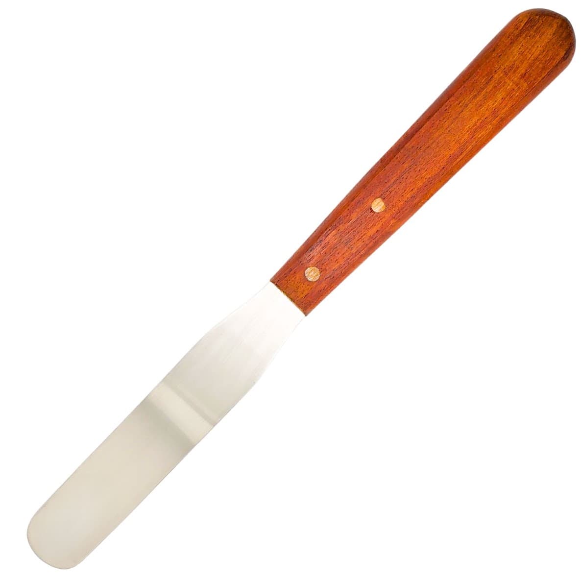 Artman Instruments 8" Stainless Steel Straight Alginate Spatula, Flexible 4" Blade, Wooden Handle, 1/Pk - Artman Instruments 8" Stainless Steel Straight Alginate Spatula, 1/Pk - Image 1