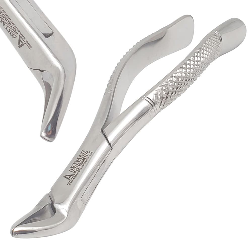 Artman Instruments #222 Stainless Steel Surgical Extraction Forceps, Angled, 1/Pk - Artman Instruments #222 Stainless Steel Surgical Extraction Forceps, Angled, 1/Pk - Image 1