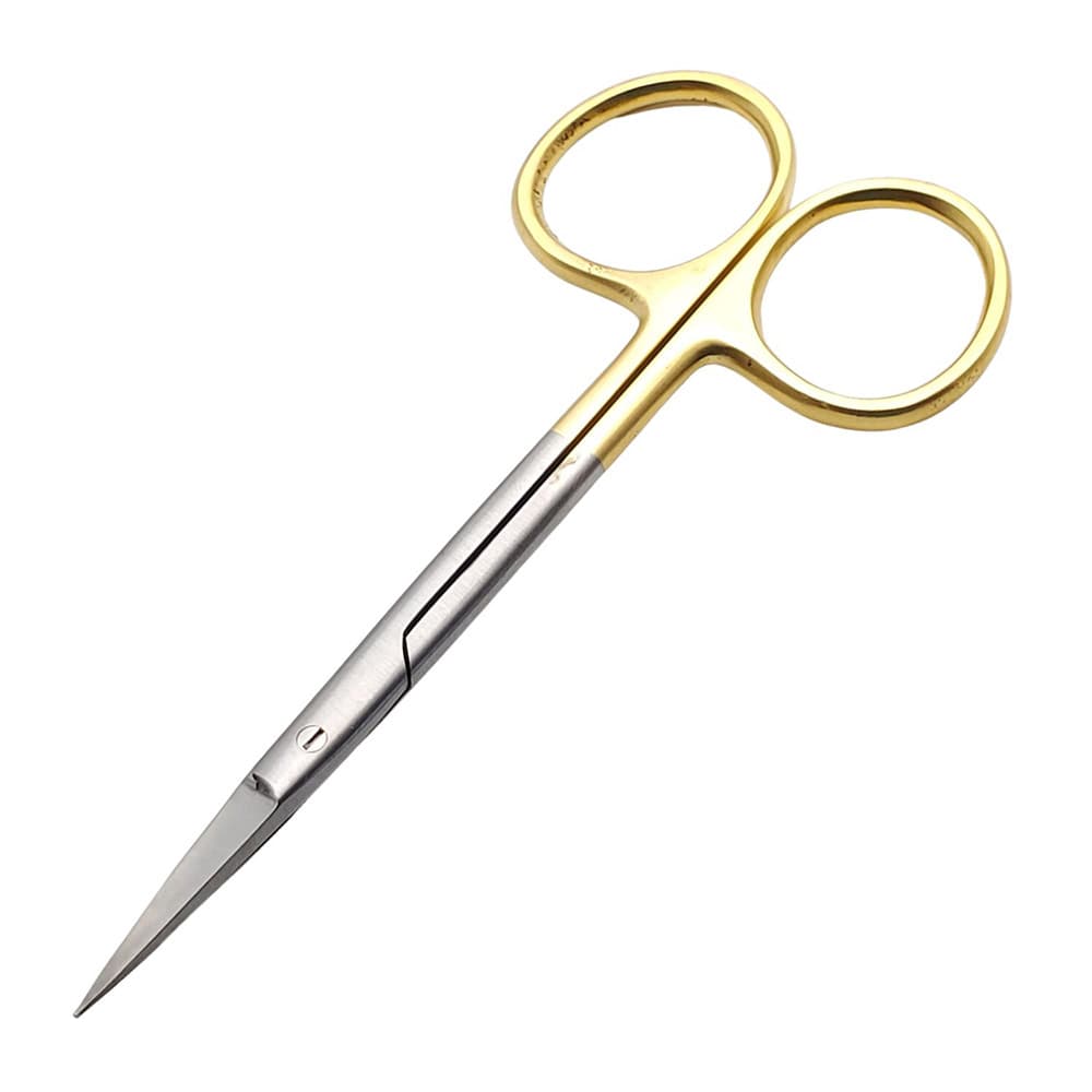 Artman Instruments 5.5" Stainless Steel Surgical Scissors, Straight, Tungsten Carbide, Gold-Plated Handle, 1/Pk - Artman Instruments 5.5" Stainless Steel Surgical Scissors, Straight, 1/Pk - Image 1