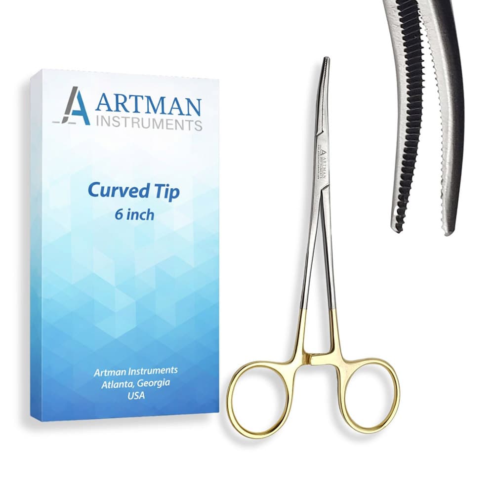 Artman Instruments 6" Stainless Steel Mosquito Hemostat Artery Forceps, Curved, 1/Pk - Artman Instruments 6" Stainless Steel Mosquito Hemostat Artery Forceps, Curved, 1/Pk - Image 1