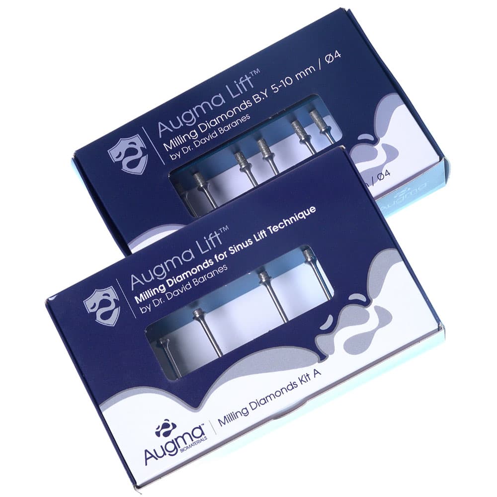 Augma Lift Milling Diamonds Kit for Sinus Lift Technique, Includes 10 Diamond Burs, 2 Osteotomes, Sterile Dish, and Bone Carrier Syringe - Augma Lift Milling Diamonds Kit for Sinus Lift Technique. Includes - Image 1