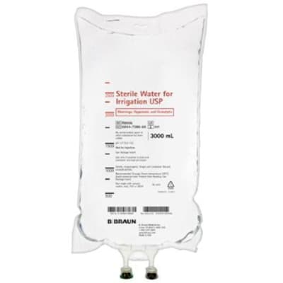 B. Braun Sterile Water for Irrigation USP, 3000 mL Bag - B. Braun Sterile Water for Irrigation, 3000 mL bag. Sterile Water of Irrigation - Image 1