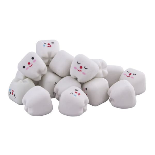 BADER Baby Tooth Eraser, Assorted, 20/Pk - BADER Baby Tooth Eraser, Assorted, 20/Pk - Image 1