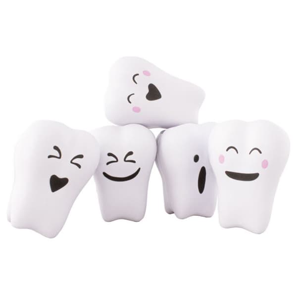 BADER Molar Shaped Stress Reliever, Assorted Designs, 20/Pk - BADER Molar Shaped Stress Reliever, Assorted Designs, 20/Pk - Image 1