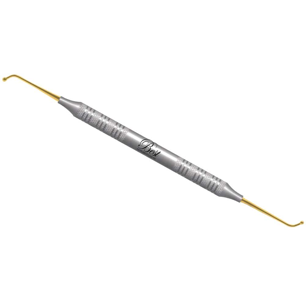 Best #1 Stainless Steel Double End Burnisher with Titanium Gold Plated Ends, 8mm Hollow Handle, 1/Pk - Best #1 Stainless Steel Double End Burnisher with Titanium Gold Plated Ends, 8mm Hollow Handle, 1/Pk - Image 1