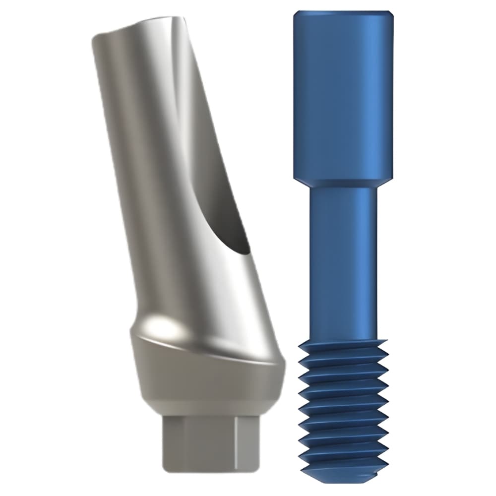 Bhi Implants 15° Angular Anatomic Titanium Abutment with Screw, Internal Hex, Standard Platform, 4mm Collar Height, 12.5mm Length, 1/Pk - Bhi Implants 15° Angular Anatomic Ti Abutment w/Screw, Internal Hex, 4mm Collar H, 12.5mm Length, 1/Pk - Image 1