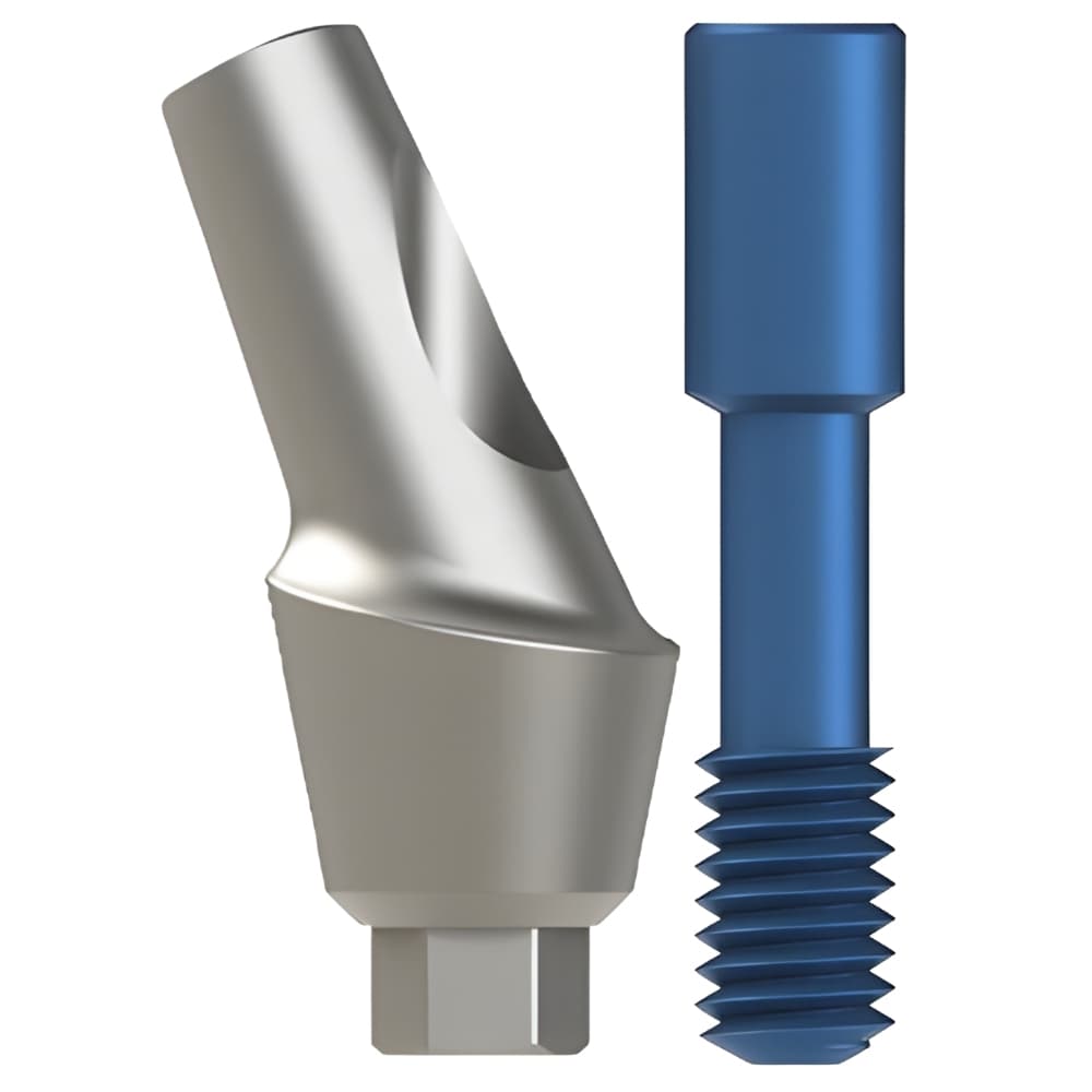 Bhi Implants 25° Angular Anatomic Ti Abutment with Screw, Internal Hex, Standard Platform, 5mm Collar Height, 12.5mm Length, 1/Pk - Bhi Implants 25° Angular Anatomic Ti Abutment w/Screw, Internal Hex, 5mm Collar H, 12.5 mm L, 1/Pk - Image 1