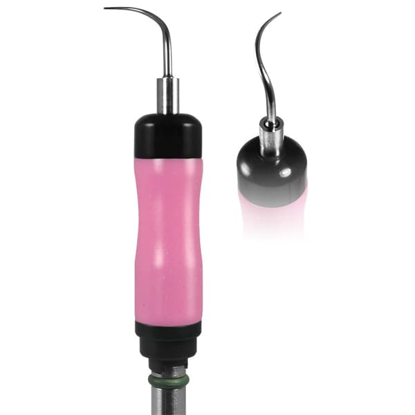 Parkell Soft Grip 30K Right Curved Perio Ultrasonic Insert, Internal Water, Pink - Parkell Soft Grip 30K Right curved Perio internal water ultrasonic insert, pink - Image 1