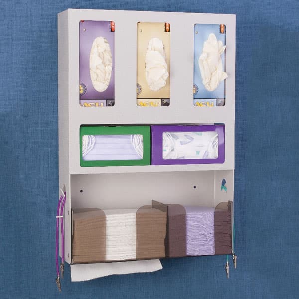 Bowman Protection Organizer, Wall-Mounted, Beige PETG, 16.75"W x 23.5"H x 4.75"D - Protection Organizer - Image 1