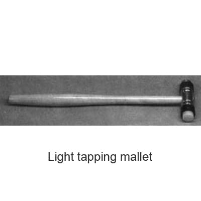 Buffalo Dental Light Tapping Mallet, 3 1/2 oz, Brass/Fiber Facings, Hardwood Handle - Buffalo Dental Light tapping mallet, 3 1/2 oz. Brass/ Fiber facings - Image 1