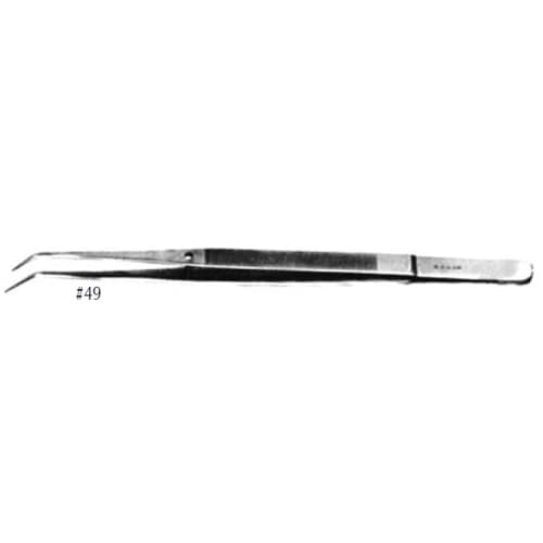 Buffalo Dental BUFF-TUFF #49 Cotton and Dressing Pliers, Serrated, Tweezer-Type, Stainless Steel - BUFF-TUFF # 49 pliers, Serrated, tweezer-type cotton and dressing pliers - Image 1