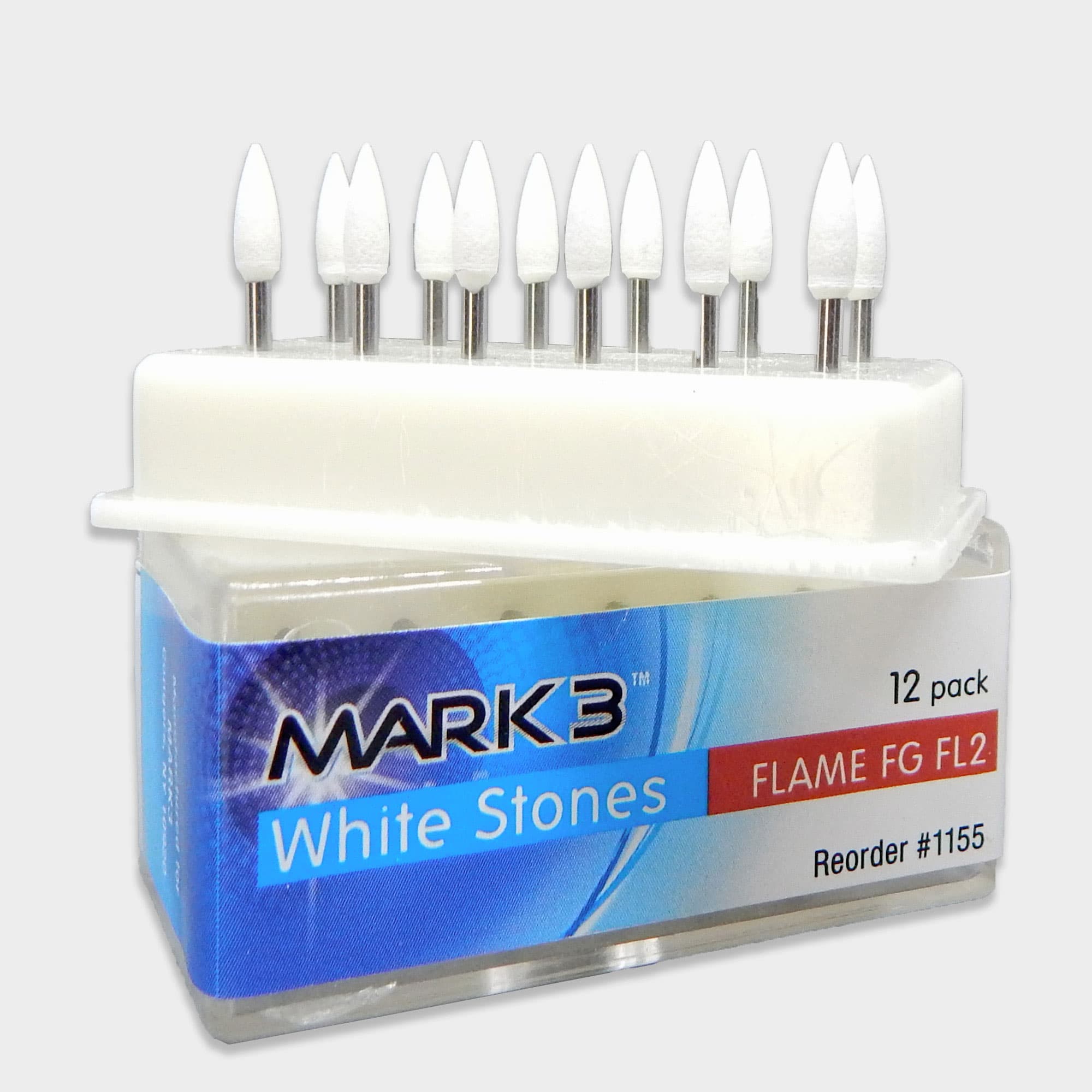 MARK3 White Stones Flame FG FL2, 12/Box - MARK3 White Stones Flame FG FL2, 12/Box - Image 1