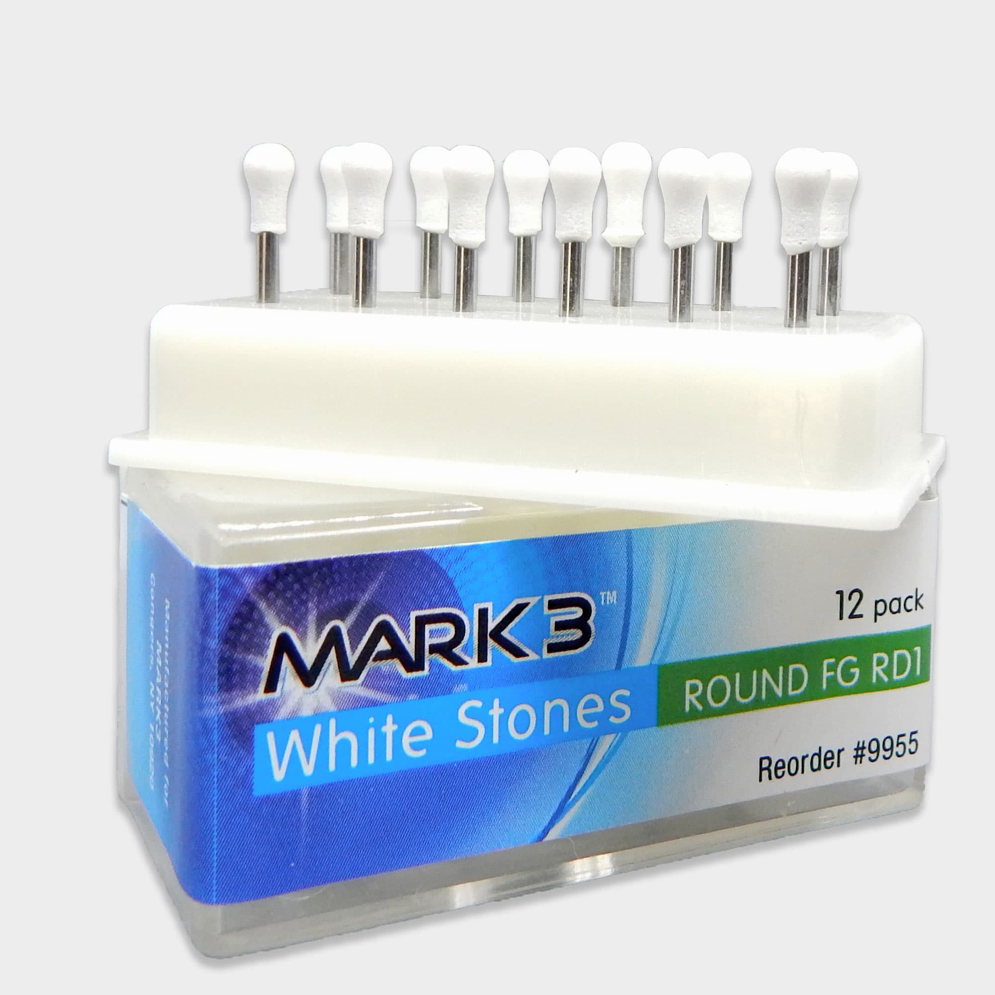 MARK3 White Stones Round FG RD1, 12/Box - MARK3 White Stones Round FG RD1, 12/Box - Image 1