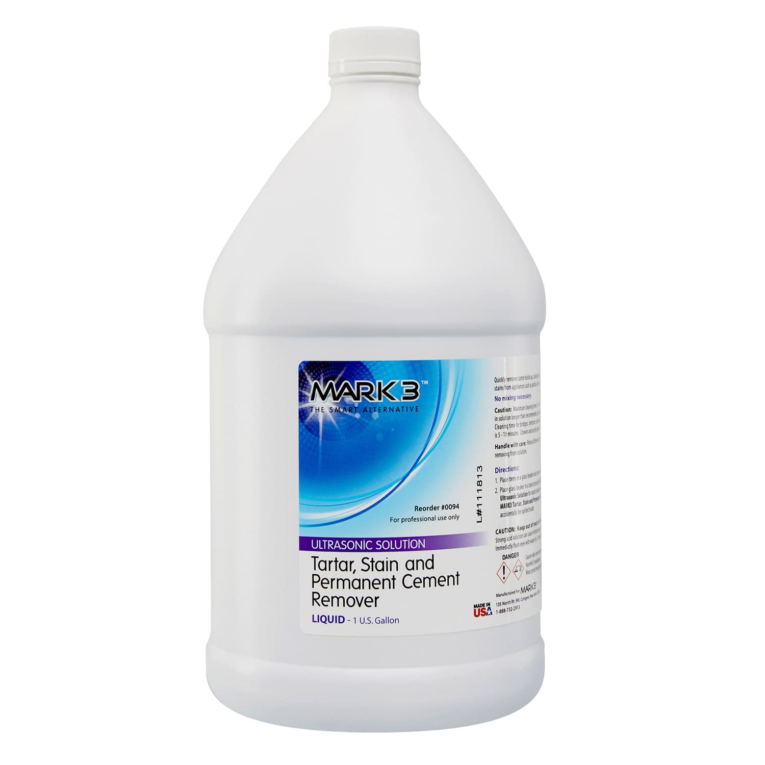 MARK3 Ultrasonic Solution Liquid, Tartar, Stain & Permanent Cement Remover, 1 Gallon Bottle - MARK3 Ultrasonic Solution Liquid, Tartar, Stain & Permanent Cement Remover, 1 Gallon Bottle - Image 1