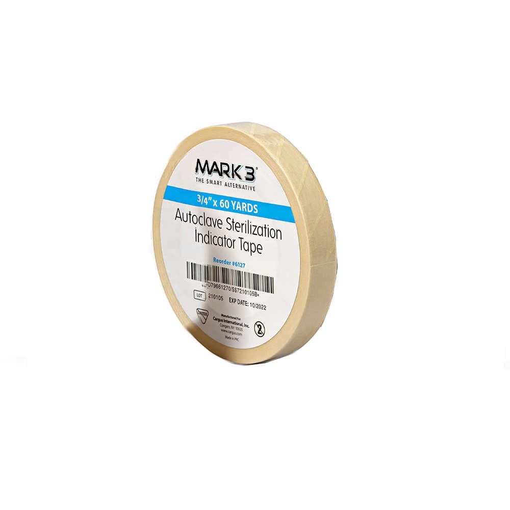 MARK3 Sterilization Indicator Tape, 3/4" x 60 Yards, 1 Roll/Pk - MARK3 Sterilization Indicator Tape, 3/4", 60 Yards, 1/Pk - Image 1