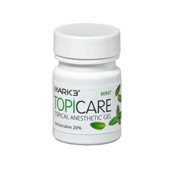 MARK3 TOPICARE 20% Benzocaine Topical Anesthetic Gel, Mint, 1 oz Jar, 1/Pk - MARK3 TOPICARE 20% Benzocaine Topical Anesthetic Gel, Mint, 1oz. Jar, 1/Pk. - Image 1