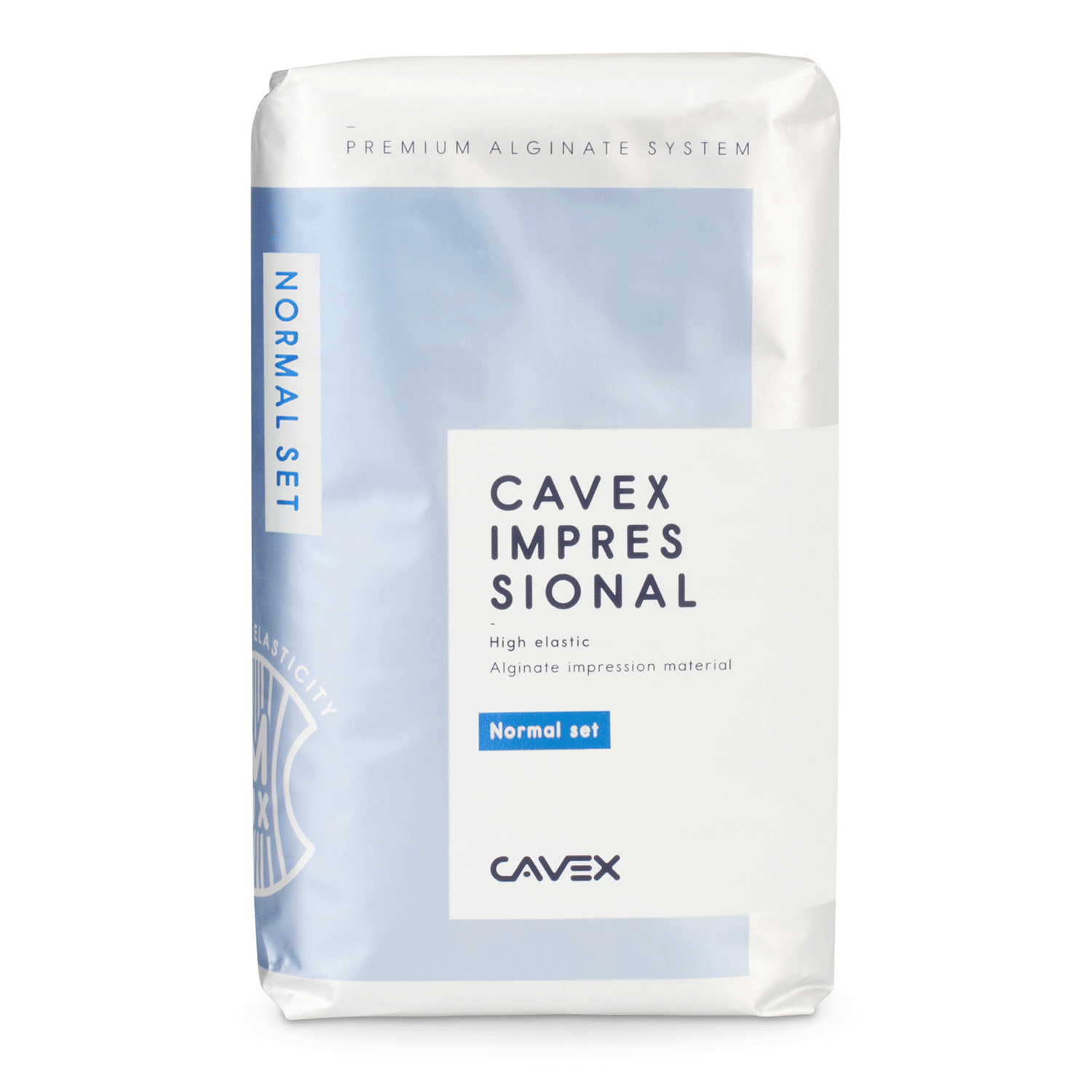 Cavex Impressional Alginate Impression Material, Dust-Free, Blue, Spearmint Flavor, Normal Set, 500g (1.1 lb) Bag - Cavex® Impressional Alginate - Image 1