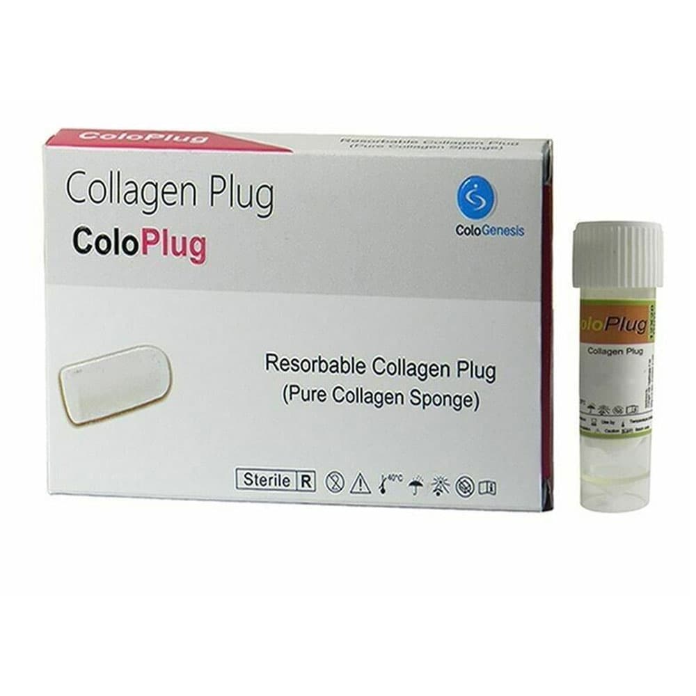 Colo Plug Resorbable Collagen Plug, 8 x 20 mm, 1/Pk - Colo Plug Resorbable Collagen Plug, 8 x 20 mm, 1/Pk - Image 1