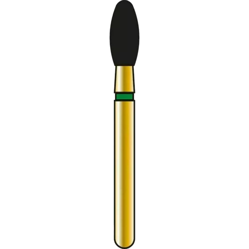Diatech FG #379.023 Coarse Grit Football Shaped Gold Diamond Bur, 10/Pk - Diatech, FG #379.023 Coarse Grit Football Shaped Gold Diamond Bur, 10/Pk - Image 1