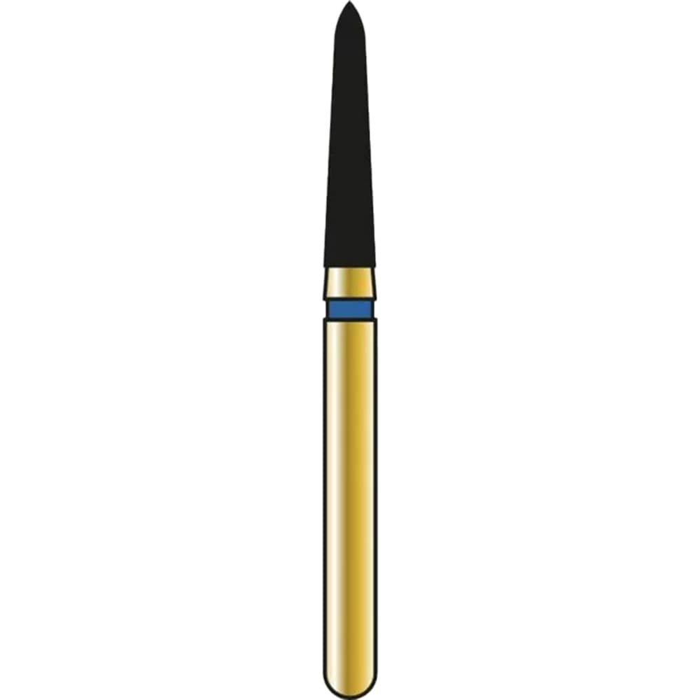 Diatech FG #878K.016 Medium Grit Tapered Torpedo/Curettage Gold Diamond Bur, 10/Pk - Diatech, FG #878K.016 Medium Grit Tapered Torpedo/Curettage Gold Diamond Bur, 10/Pk - Image 1