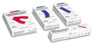 Hanel Articulating Paper, 40 Microns (0.0016"), Red, 22 mm x 15 m Roll, 2-Sided - Hanel Articulating Paper .0016" (40 microns) Red, 22 mm wide x 15 m roll (49 ft) - Image 1