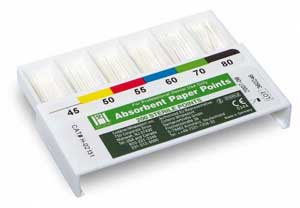 Hygenic #45-80 Assorted ISO Sized Absorbent Paper Points, White, 200/Box - Hygenic #45-80 Assorted (ISO Sized) Absorbent Paper Points, White. Box of 200 - Image 1
