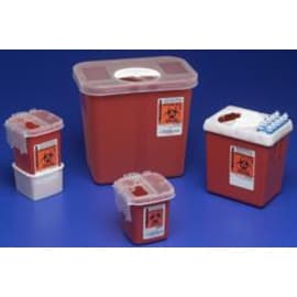 Kendall 8 Quart Red Phlebotomy Sharps Container, Single - Kendall 8 quart Red Phlebotomy Sharps Containers, Single Sharps Container - Image 1