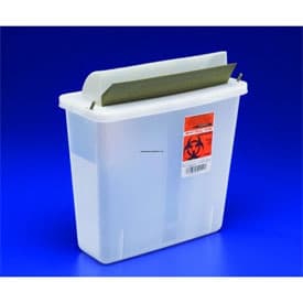 SharpStar In-Room 5 Qt. Clear Sharps Container with Mailbox-Style Lid - SharpStar In-Room 5 Qt. Clear In-Room Sharps Container with Mailbox-Style Lid - Image 1