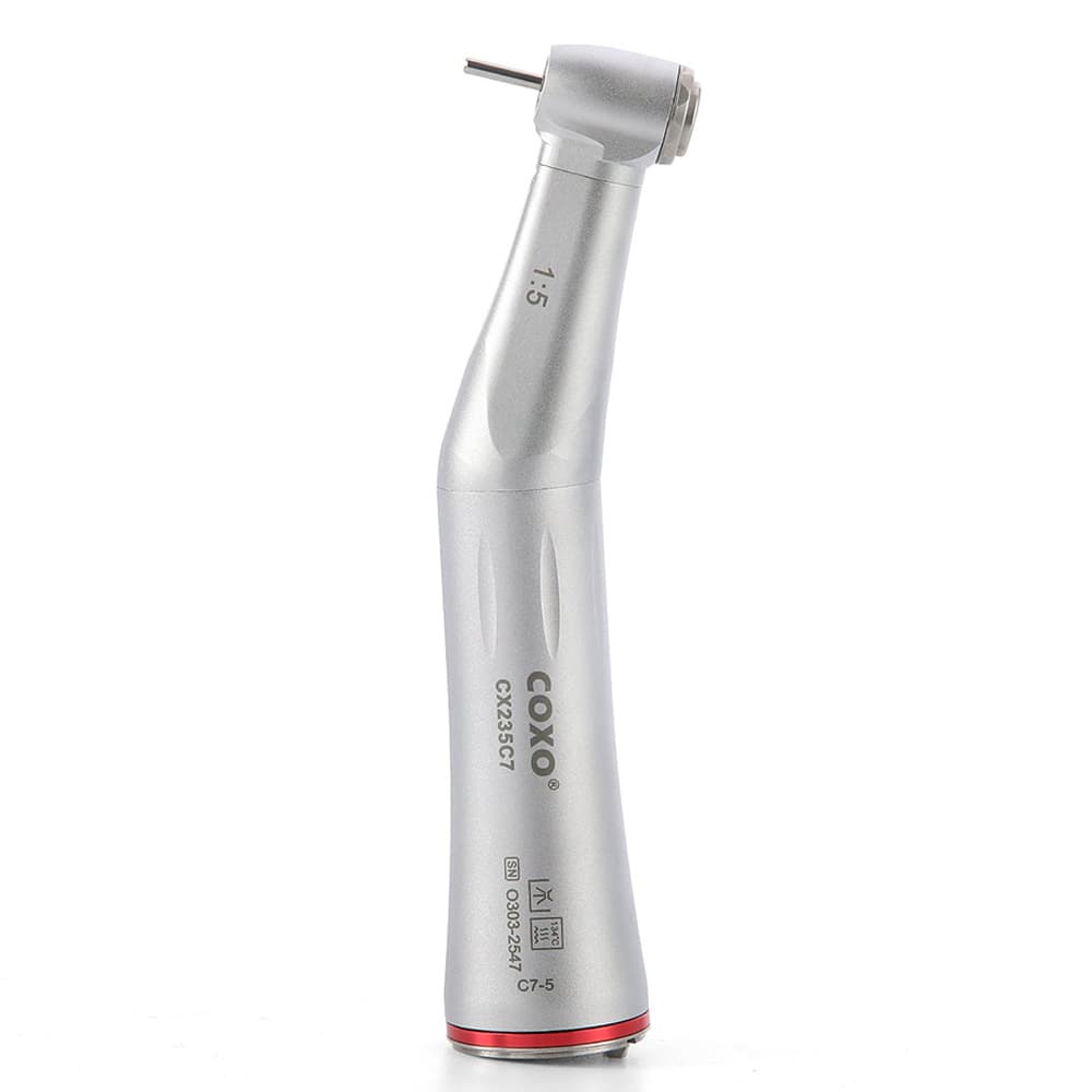 Coxo CX235C7 Speed-increasing #C7-5 Fiber Optic Handpiece, 1:5 Contra Angle, Push Button, 1/Pk - Coxo CX235C7 Speed-increasing #C7-5 Fiber Optic Handpiece, 1:5 Contra Angle, 1/Pk - Image 1