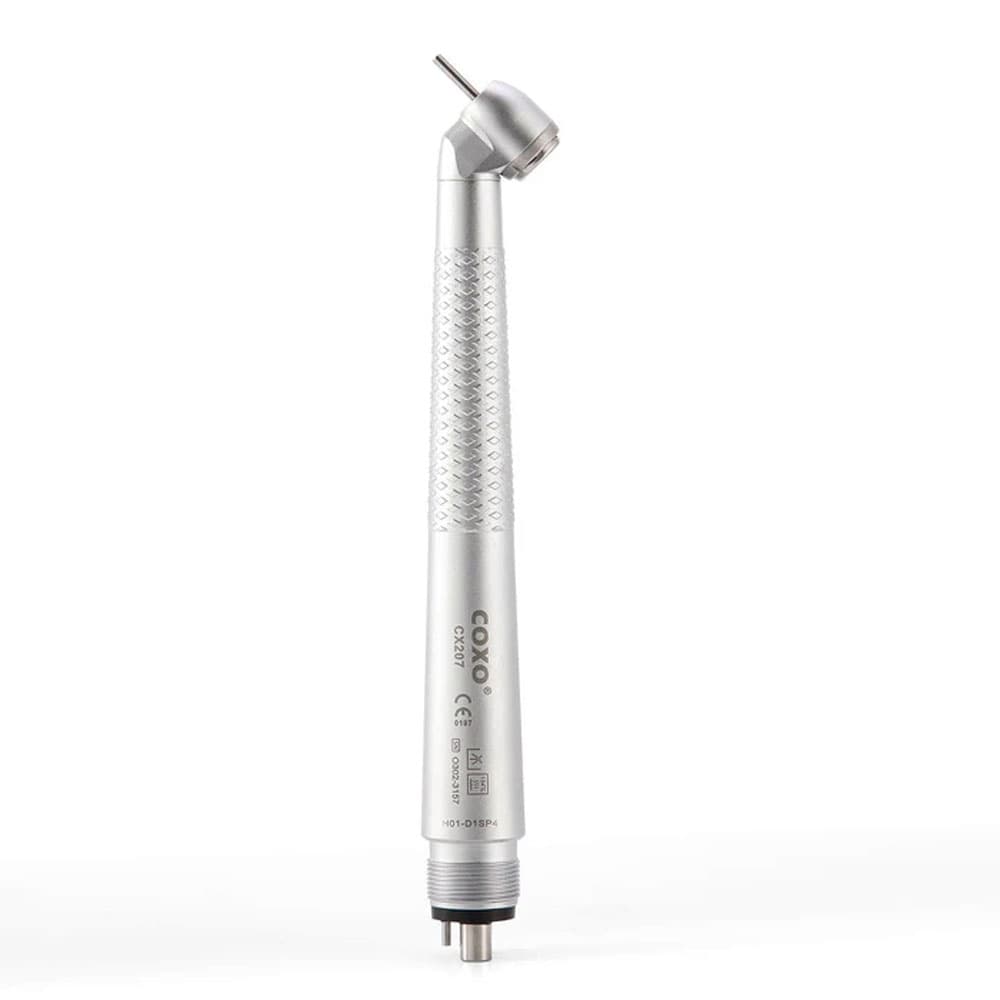 Coxo CX207 45° High-Speed Air Turbine Handpiece, Push-Button Chuck, 1-Way Spray, Single Handpiece - Coxo CX207 45° High-speed Air Turbine Handpiece, Single Handpiece - Image 1