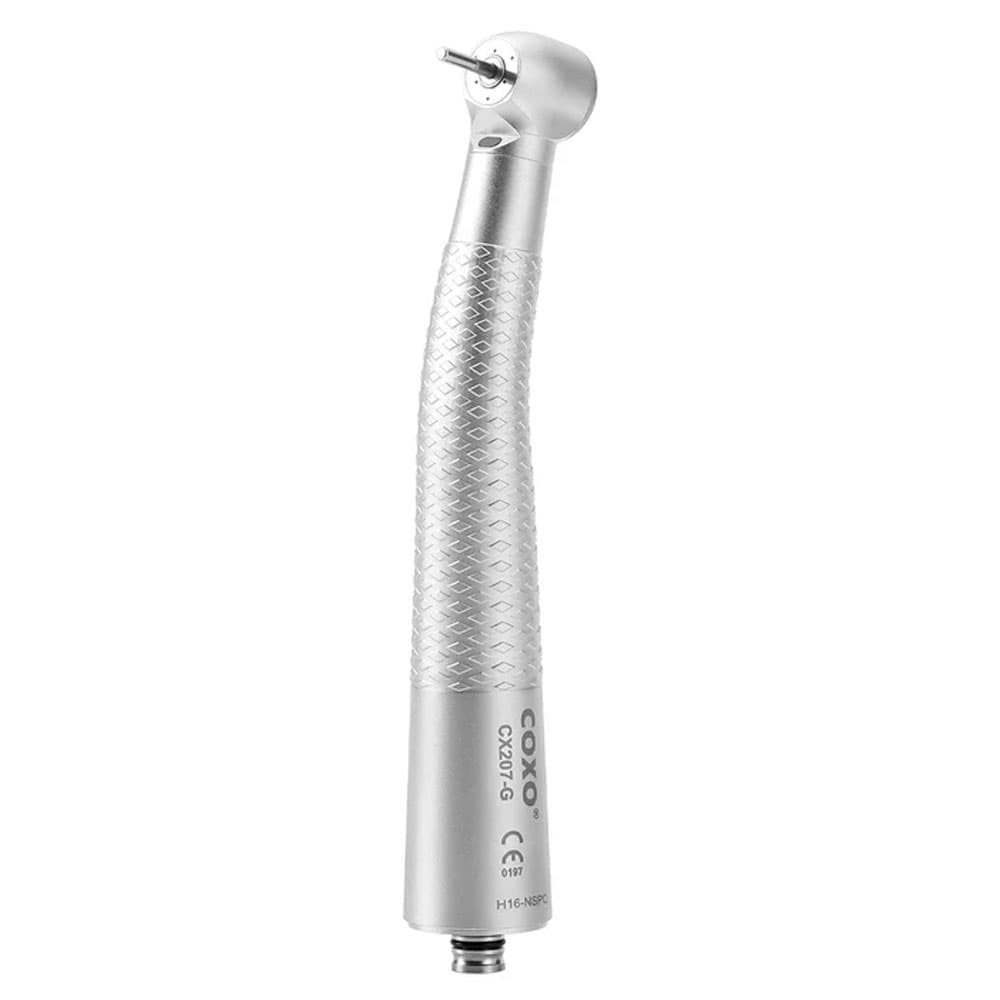 Coxo CX207-G Fiber-optic High-speed Air Turbine Handpiece, Standard Head, 300,000 rpm, LED, Push Button Chuck, Single Handpiece - Coxo CX207-G Fiber-optic High-speed Air Turbine Handpiece, Single Handpiece - Image 1
