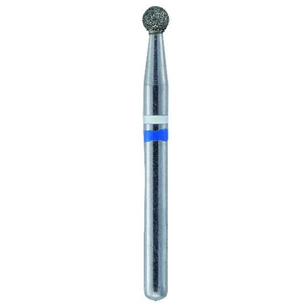 Crosstech FG #801.018 Medium Grit Round Diamond Bur for Zirconia Adjustment, 1.8mm Head, 5/Pk - Crosstech FG #801.018 Medium Grit Round Diamond Bur for Zirconia Adjustment, 5/Pk. - Image 1