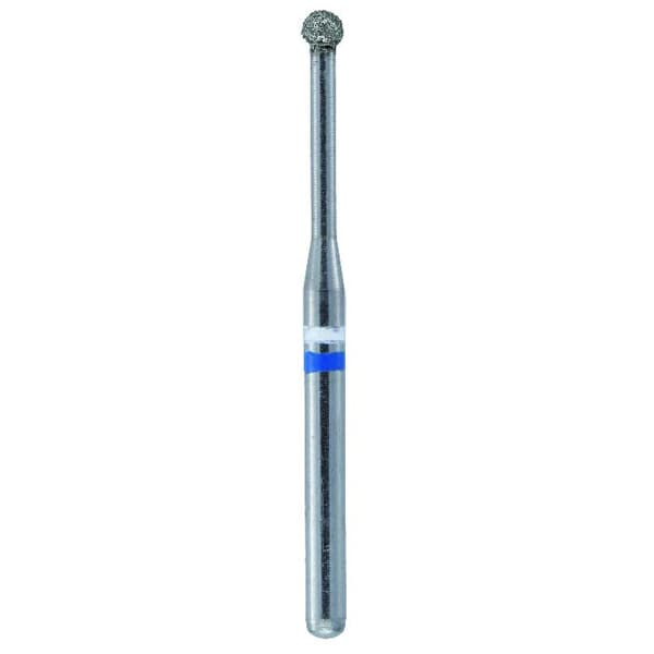 Crosstech FG #801L.014 Medium Grit Round Diamond Bur for Zirconia Adjustment, 1.4mm Head, 5/Pk - Crosstech FG #801L.014 Medium Grit Round Diamond Bur for Zirconia Adjustment, 5/Pk. - Image 1