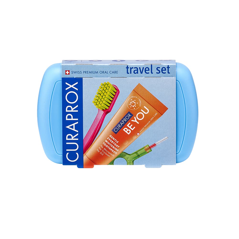 Curaprox CS 5460 Travel Set with Ultra-Soft Toothbrush, Be You Toothpaste (10ml), and 2 CPS Prime Interdental Brushes with UHS 409 Holder - Curaprox CS 5460 Travel Set, Includes: - Image 1
